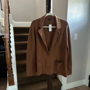 Brown Knitted Blazer